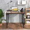 Costway 32" Meeting Room Desk Set of 2/4/6 with Charging Station & Headphone Hook Metal Frame Brown